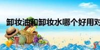 卸妝油和卸妝水哪個好用對皮膚好(卸妝)