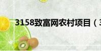3158致富網農村項目(3158致富網)
