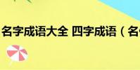 名字成語大全 四字成語(名什么一什么成語)