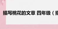 描寫桃花的文章 四年級(描寫桃花的文章)