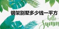 鋼架別墅多少錢一平方(鋼架別墅)