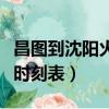 昌圖到沈陽火車時刻表查詢（昌圖到沈陽火車時刻表）
