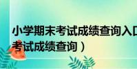 小學期末考試成績查詢入口2023(小學期末考試成績查詢)
