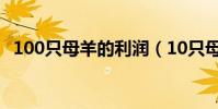 100只母羊的利潤(10只母羊一年的利潤)