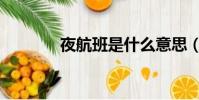 夜航班是什么意思(夜航班)