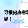 尋根問底意思(四季長青動畫)（尋根問底的意思）