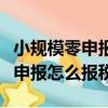 小規模零申報怎么報稅是什么時間（小規模零申報怎么報稅）
