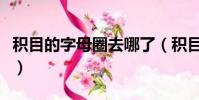 積目的字母圈去哪了(積目里字母圈什么意思)