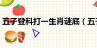 五子登科打一生肖謎底(五子登科打一生肖)