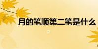月的筆順第二筆是什么(月的筆順)