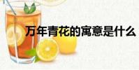 萬年青花的寓意是什么(萬年青花)