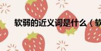 軟弱的近義詞是什么(軟弱的近義詞)