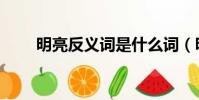 明亮反義詞是什么詞(明亮近義詞)
