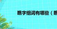 瞧字組詞有哪些(瞧字組詞)