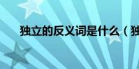 獨立的反義詞是什么(獨立的反義詞)