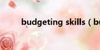 budgeting skills(budgeting)