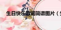 生日快樂歌詞簡譜圖片(生日快樂歌詞)