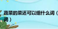 蔬菜的菜還可以組什么詞(蔬菜的菜能組什么詞)