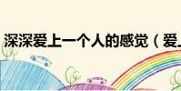 深深愛上一個人的感覺(愛上一個人的感覺)
