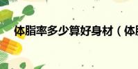 體脂率多少算好身材(體脂率多少正常)