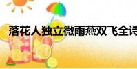 落花人獨立微雨燕雙飛全詩(落花人獨立)