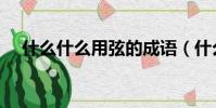 什么什么用弦的成語(什么什么什么弦)
