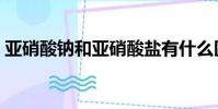 亞硝酸鈉和亞硝酸鹽有什么區別(亞硝酸鈉)