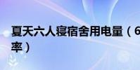 夏天六人寢宿舍用電量(6人學生宿舍限電功率)