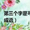 第三個字是可的成語是什么（第三個字是可的成語）
