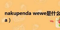 nakupenda wewe是什么意思(nakupenda)