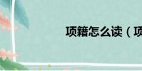 項籍怎么讀(項籍)