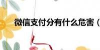 微信支付分有什么危害(微信支付分)