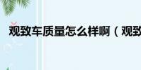 觀致車質量怎么樣啊(觀致車質量怎么樣)