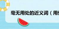 毫無用處的近義詞(用處的近義詞)