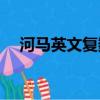 河馬英文復數為什么不加es（河馬英文）