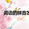 詞語的拼音怎么讀音寫的呀（詞語的拼音）