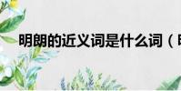 明朗的近義詞是什么詞(明朗的近義詞)