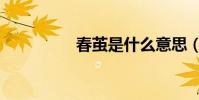春繭是什么意思(春繭)