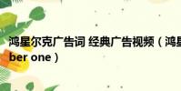 鴻星爾克廣告詞 經典廣告視頻(鴻星爾克廣告詞to be number one)