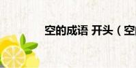 空的成語 開頭(空的成語)