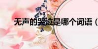 無聲的哭泣是哪個詞語(無聲的哭泣)
