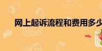 網上起訴流程和費用多少(網上起訴)