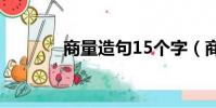 商量造句15個字(商量造句)