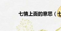 七情上面的意思(七情上面)