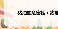 豬油的危害性(豬油的危害)