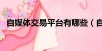 自媒體交易平臺有哪些(自媒體交易平臺)