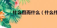 什么目而什么(什么什么什么目)