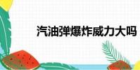 汽油彈爆炸威力大嗎(汽油彈)