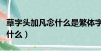 草字頭加凡念什么是繁體字呢(草字頭加凡念什么)