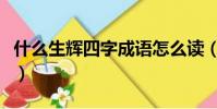 什么生輝四字成語怎么讀(什么生輝四字成語)